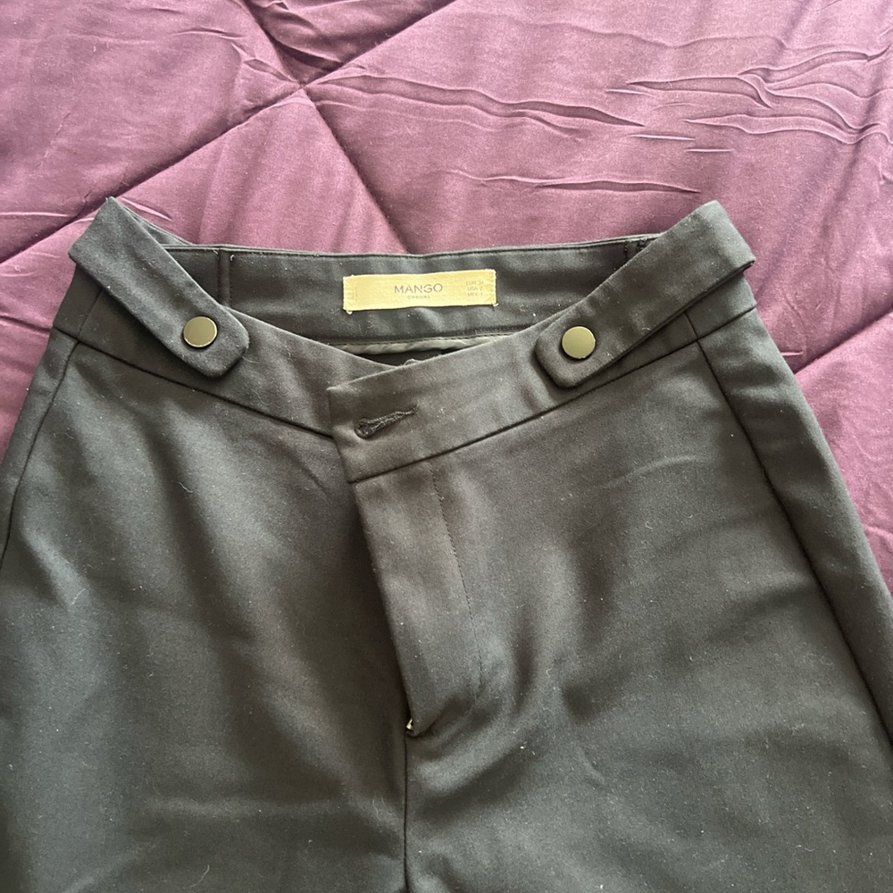 Mango Women's Black Ankle Pants
